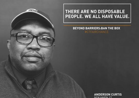 Portrait of Anderson, advocate for fair chance employment / ban the box in Connecticut