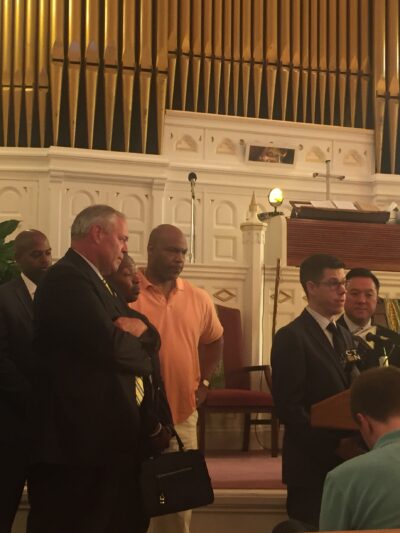 David McGuire of the ACLU of Connecticut / ACLU-CT speaks at the ceremonial signing of nine criminal justice reform bills in Hartford