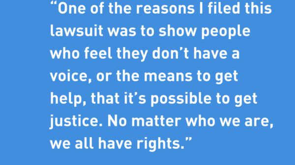 Quote from Woodrow Vereen, music minister who sued Bridgeport police for traffic stop, "No matter who we are, we all have rights."
