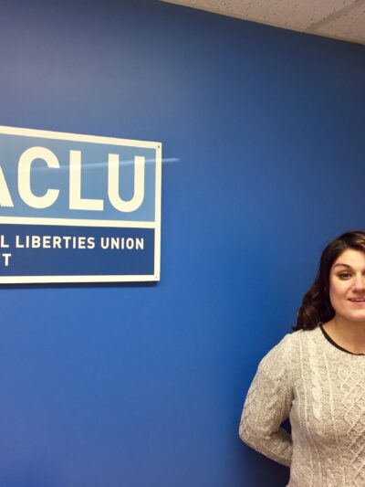 Sandy LoMonico, criminal justice organizer for the ACLU of Connecticut / ACLU-CT, in Hartford office