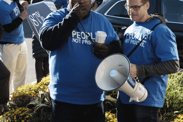 ACLU Smart Justice CT Anderson Curtis and Gus Marks Hamilton rally in Hartford
