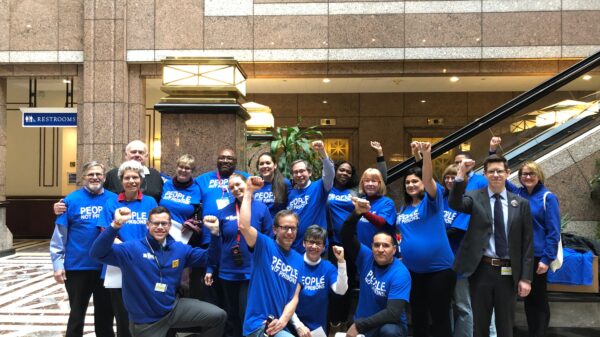 ACLU of Connecticut ACLU-CT Smart Justice leaders stand in a group at the capitol in Hartford to support a bill to increase transparency in the justice system