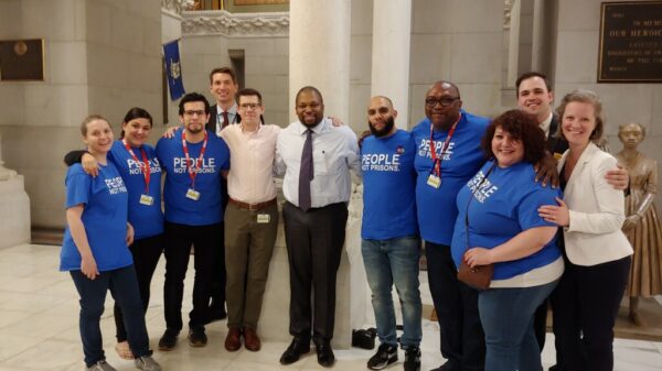 ACLU of Connecticut Smart Justice leaders, legislators, in CT Capitol Building after passage of prosecutor transparency law