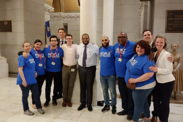 ACLU of Connecticut Smart Justice leaders, legislators, in CT Capitol Building after passage of prosecutor transparency law