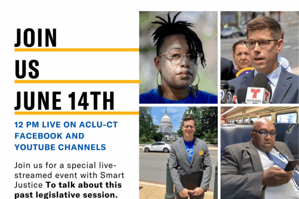 Photos of staff. Claudine Fox, David McGuire, Gus Marks-hamilton and Anderson Curtis. Join us June 14th is on the graphic.