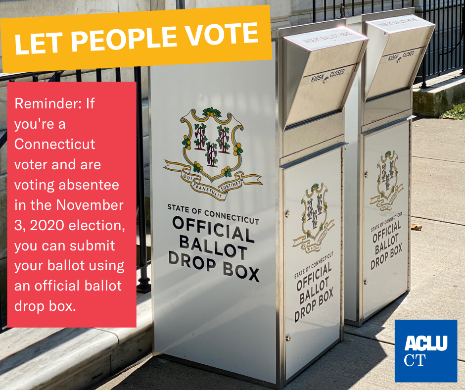 Connecticut Secure Absentee Ballot Drop Box Locations for Nov. 3, 2020