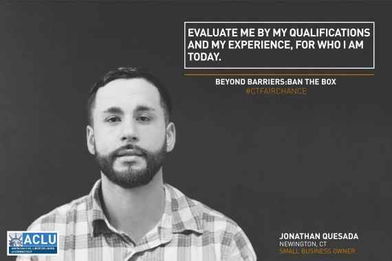 Portrait of Jonathan, advocate for fair chance employment act / ban the box Connecticut