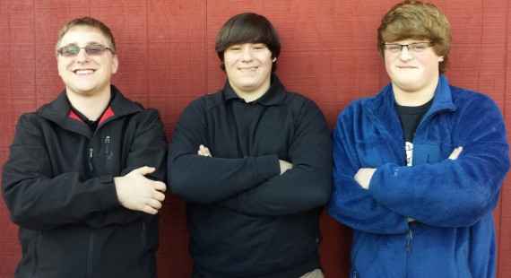ACLU Connecticut photo of founders of the Commission for Student Rights (free speech group for student athletes) in Torrington: Tomasz Kalinowski, Chris Beyus and Nick Tomchik.