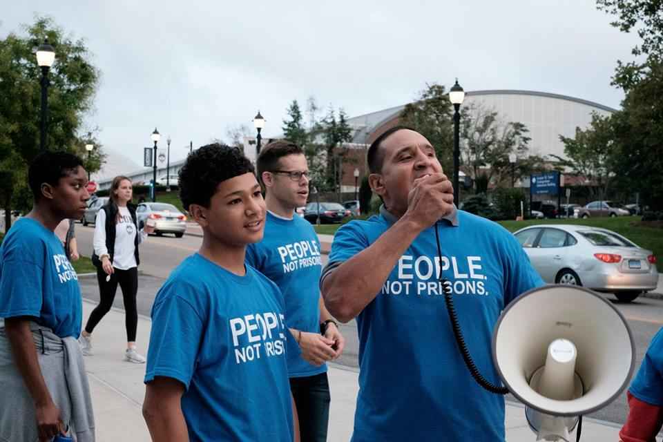 ACLU of Connecticut / ACLU-CT smart justice leader Manny rallies at UConn