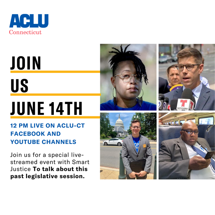 Photos of staff. Claudine Fox, David McGuire, Gus Marks-hamilton and Anderson Curtis. Join us June 14th is on the graphic.