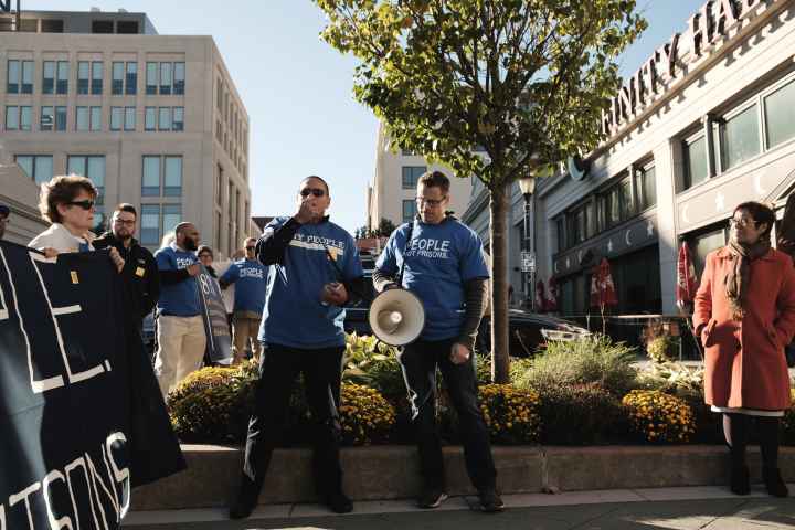 ACLU of Connecticut / CT Smart Justice rally outside gubernatorial debate in Hartford