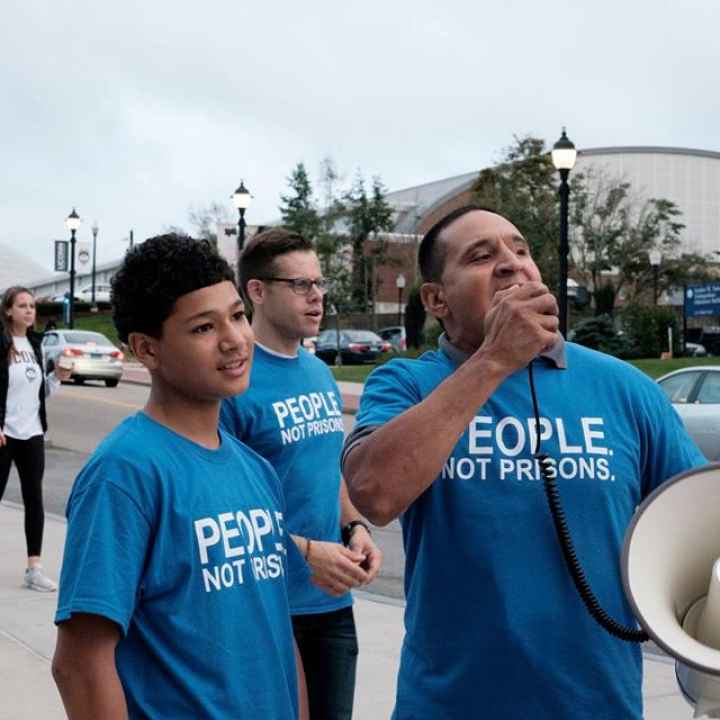 ACLU of Connecticut / ACLU-CT smart justice leader Manny rallies at UConn