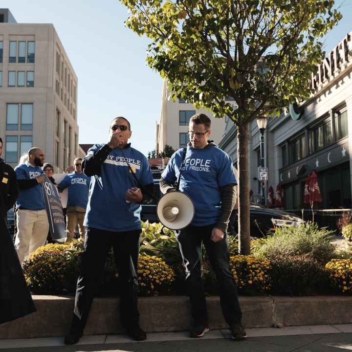 ACLU of Connecticut / CT Smart Justice rally outside gubernatorial debate in Hartford